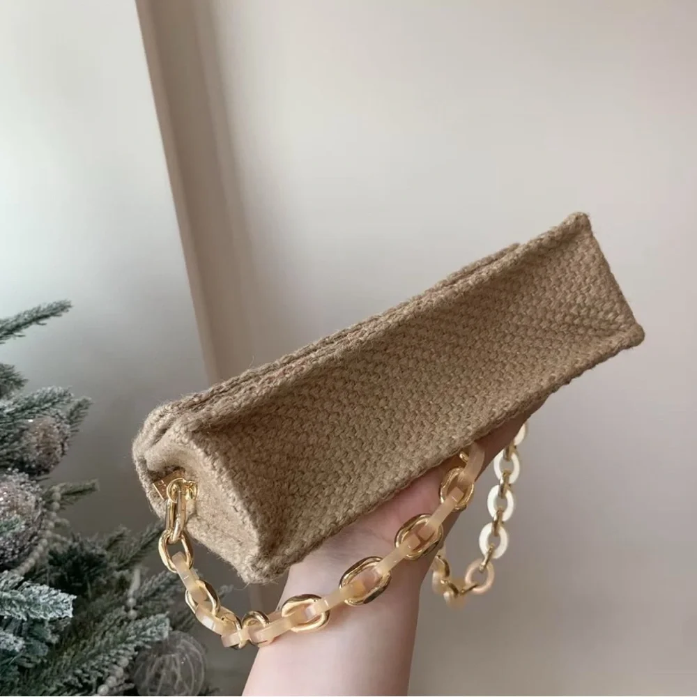 Dior Raffia Straw Bag Acrylic shoulder strap - Picture 8 of 13